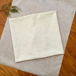 100% Cotton Cream Subtle Striations Envelope Decorative Pillow Cover Midweight